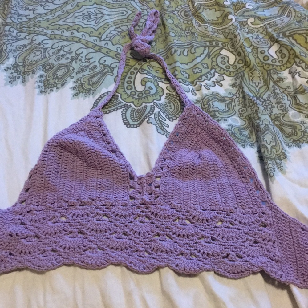 Lavender Crochet Bralette